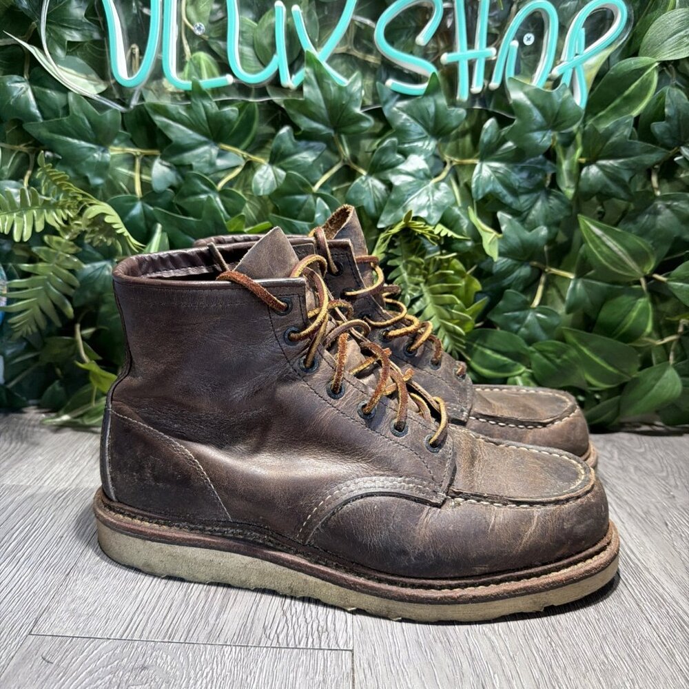 Red Wing Mens Limited 8883 Classic Moc Toe Size 9 Concrete Rough & Tough RARE